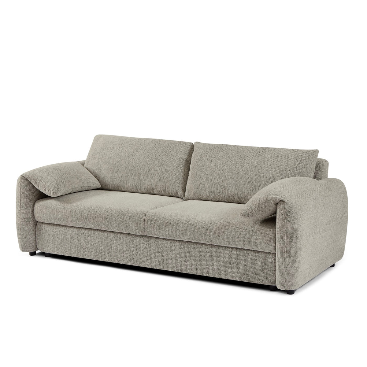 Angea - Canapé Droit Convertible 3 Places - Taupe