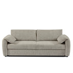 Angea - Canapé Droit Convertible 3 Places - Taupe