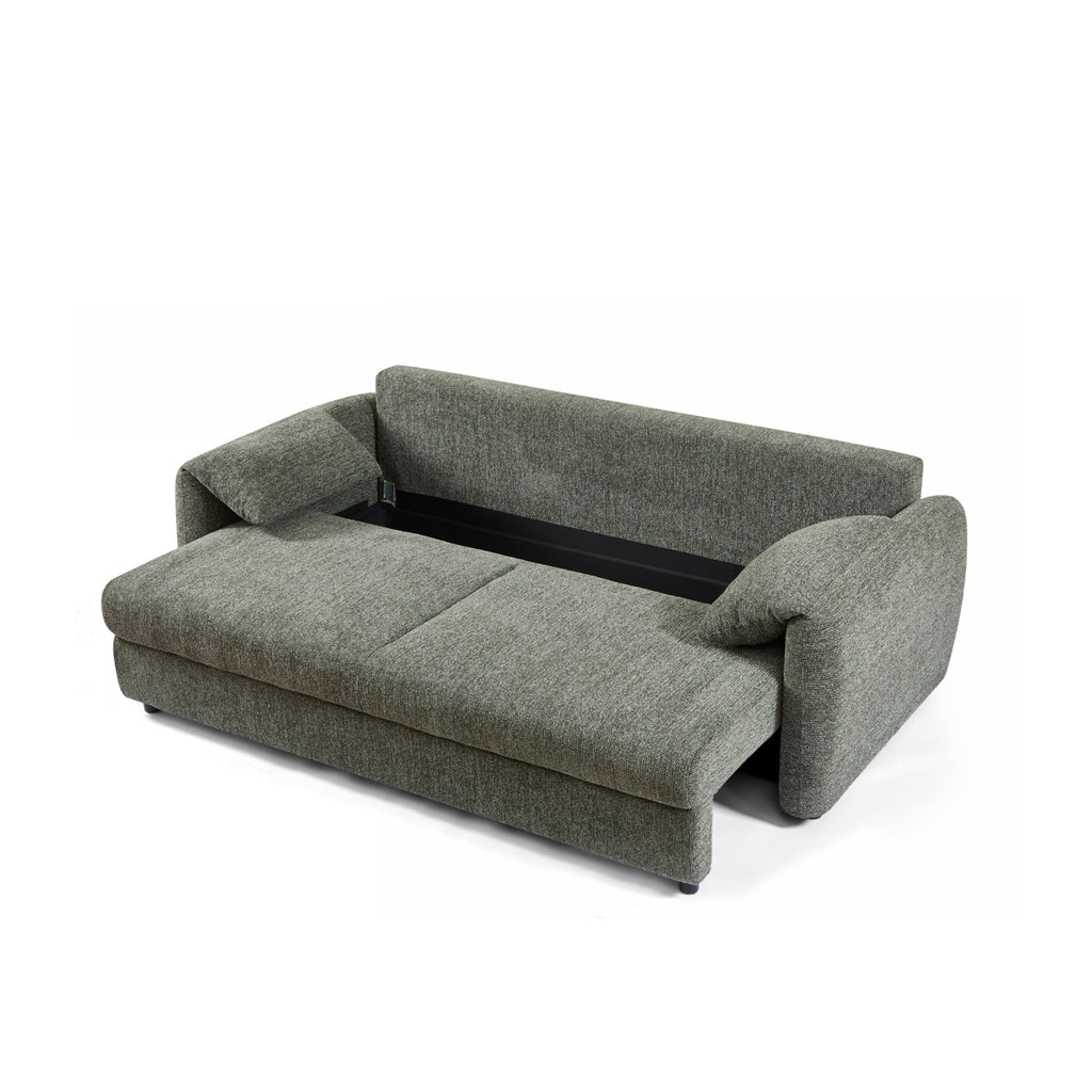 Angea - Lige Sovesofa 3 Personer - Grøn