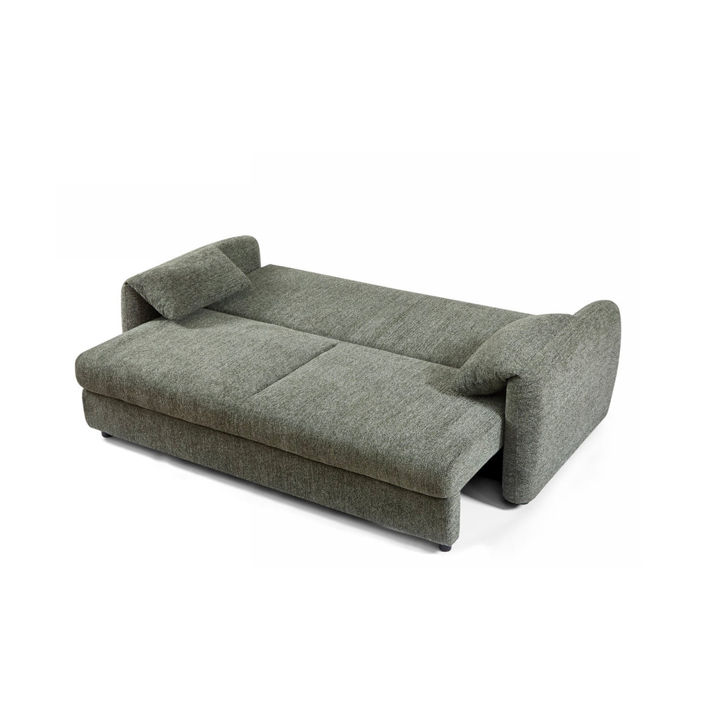 Angea - Lige Sovesofa 3 Personer - Grøn