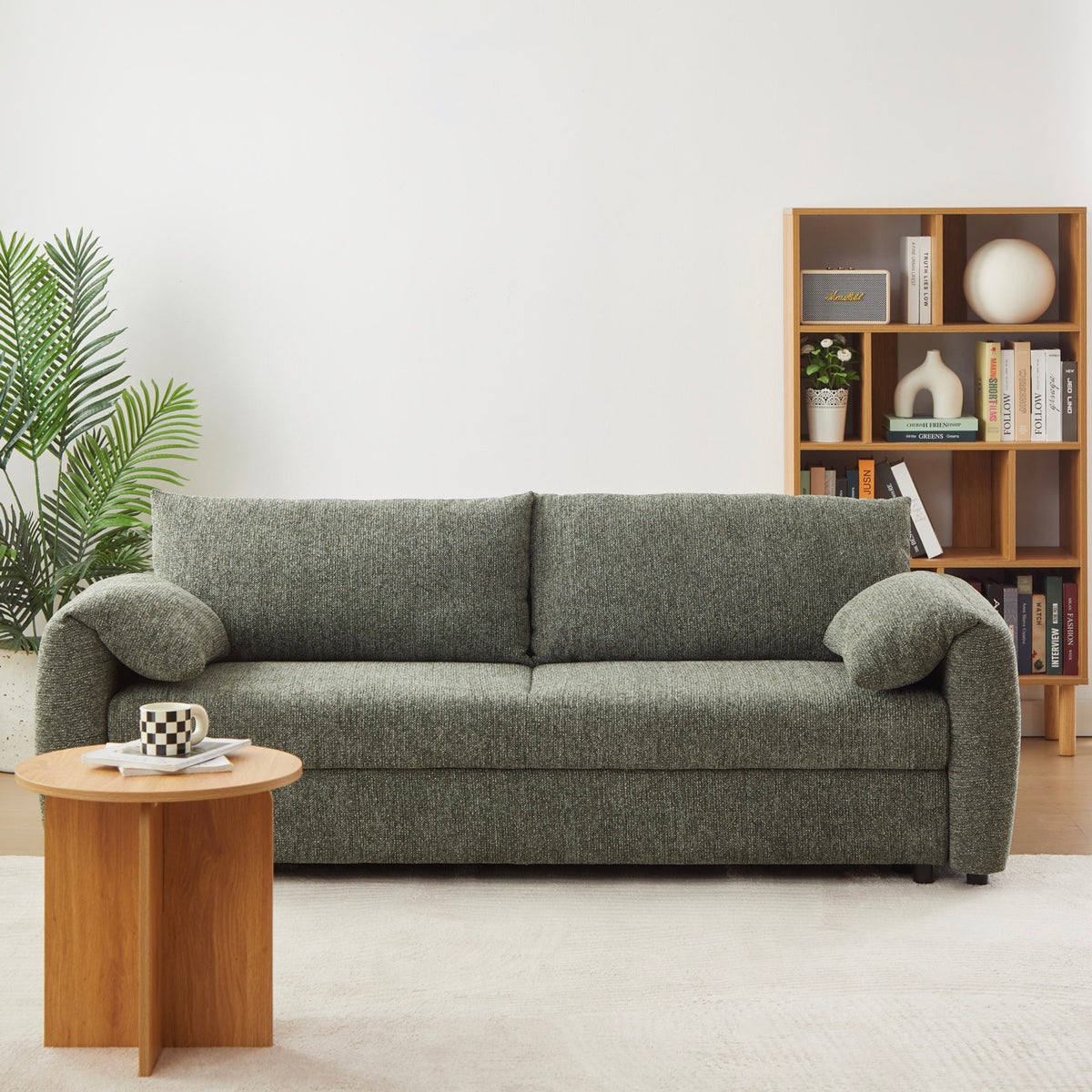 Angea - Lige Sovesofa 3 Personer - Grøn