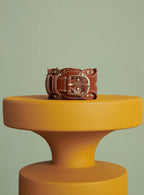 ANGELA BROWN WIDE STUDDED BELT PETITE MENDIGOTE