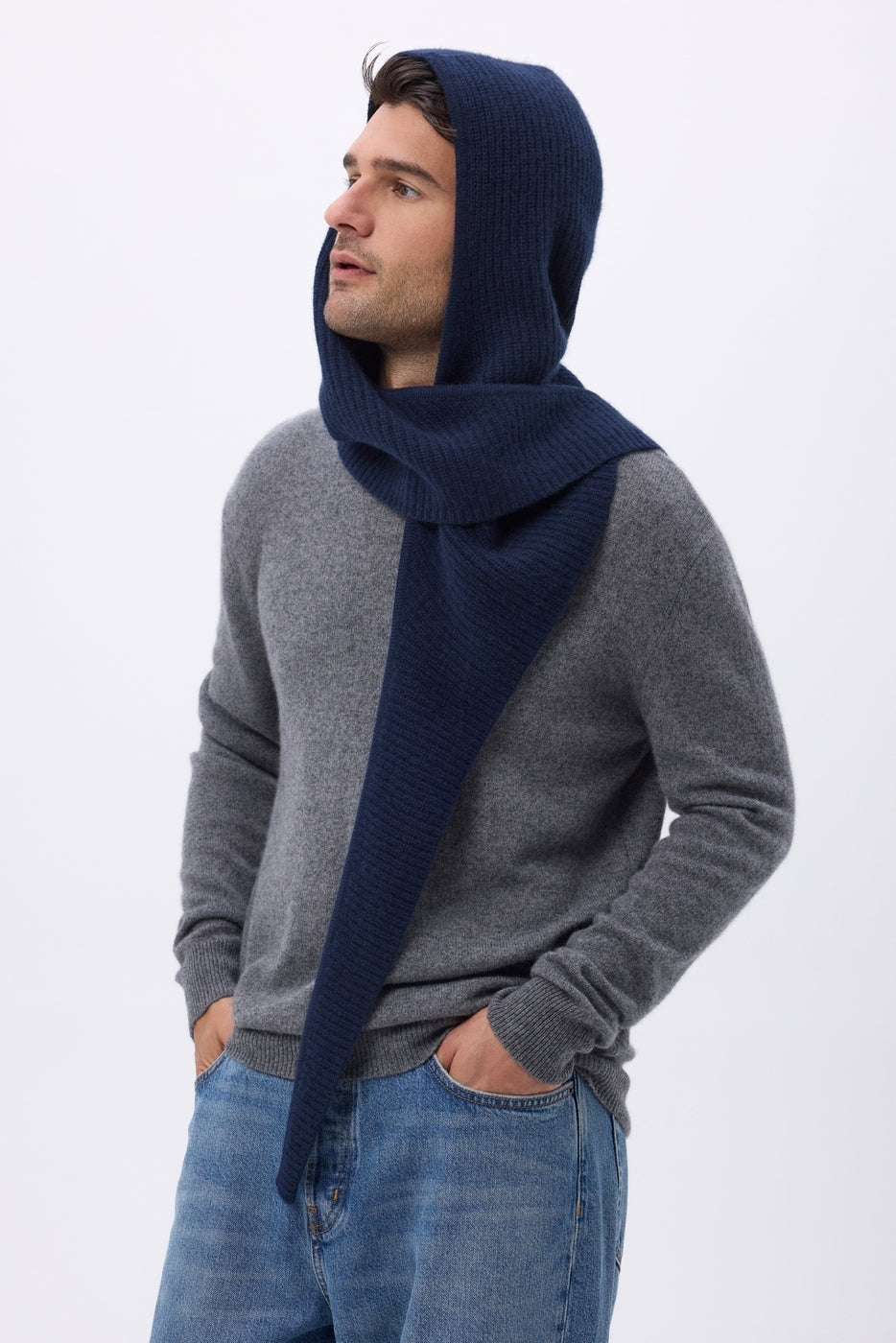 Komiak-szal unisex Angel – Granatowy – Mixte