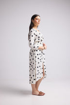 Robe Longue - Antonia - Noir Blanc