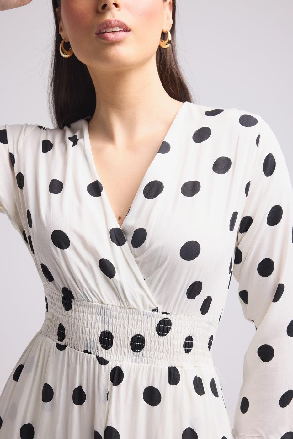 Robe Longue - Antonia - Noir Blanc