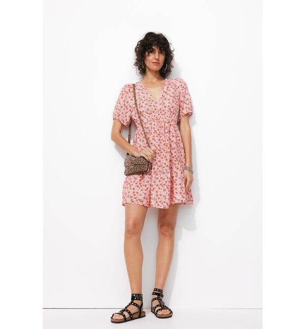 Robe Courte Imprimée Femme - Multicolore Imprime