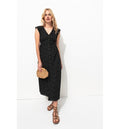 Vestido con bordado inglés - Liso Negro Oscuro