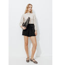 Eco-designed High Waisted Shorts - Plain Dark Black