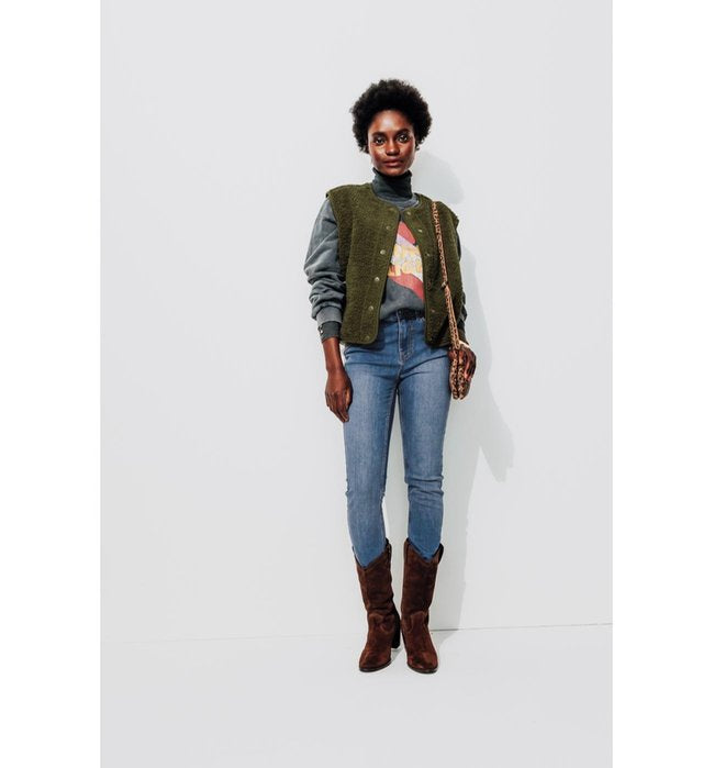 Vaqueros pitillo para mujer Gaspard - Vaqueros lisos y oscuros