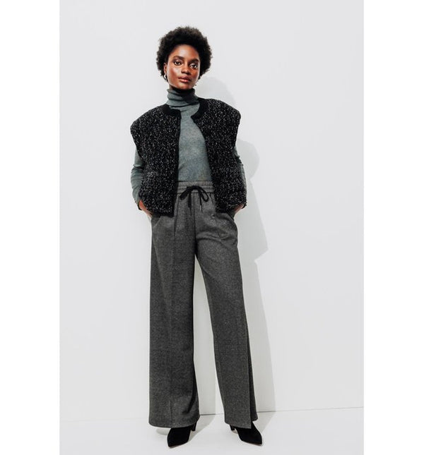 Women's Wide Leg Joggers - Multicolor Print
