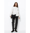 Vaqueros rectos de talle alto Basile - Plain Dark Black