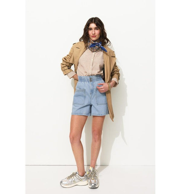 Short en Jean Femme - Jeans Uni Clair