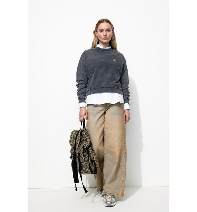 Wide Dyed Washed Jeans - Plain Light Jeans