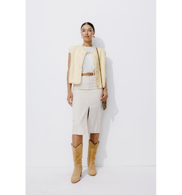 Paloma in Reversible Moumoute - Natural Plain Light