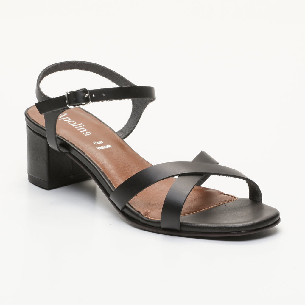 Apolina - Sandales A Talon Elvyne - Noir