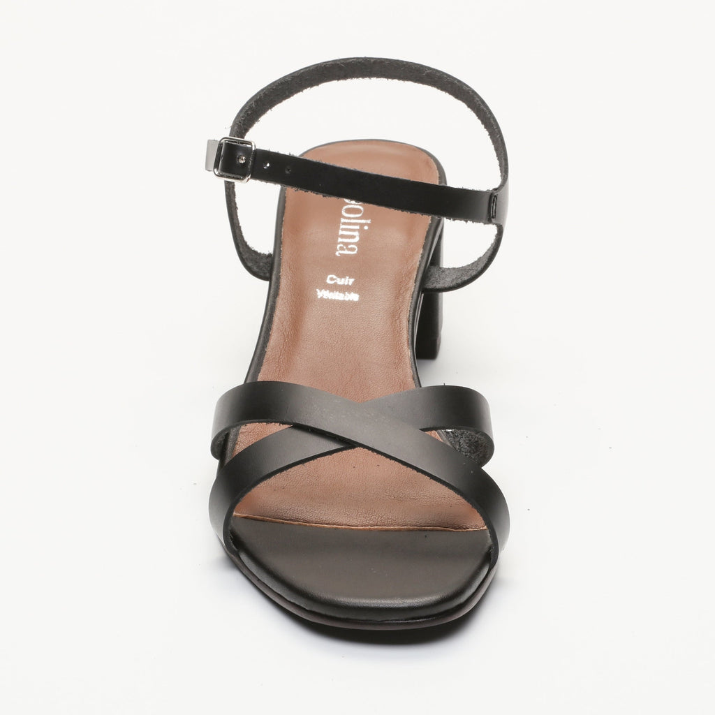 Apolina - Sandales A Talon Elvyne - Noir