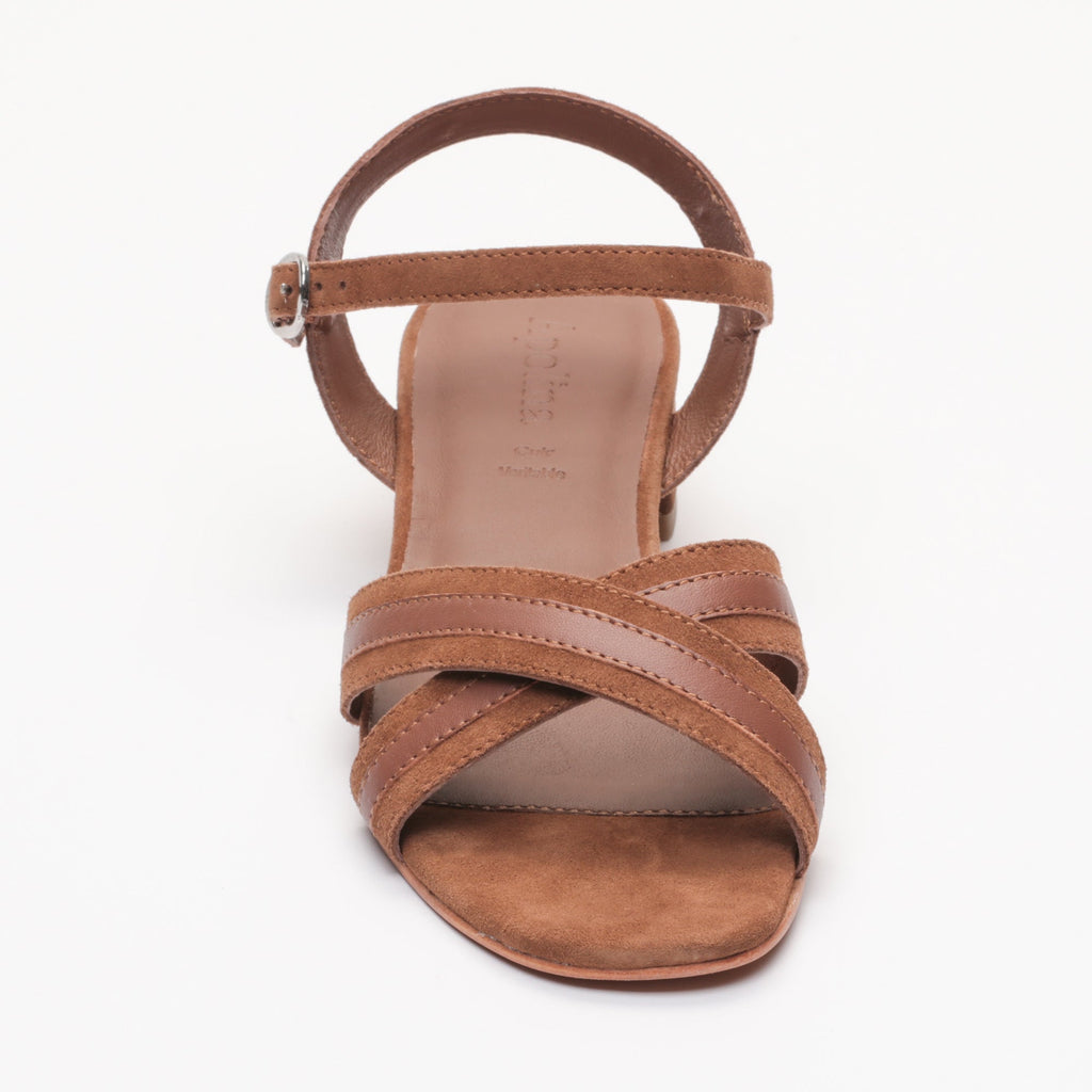 Apolina - Sandales A Talon Claire - Marron