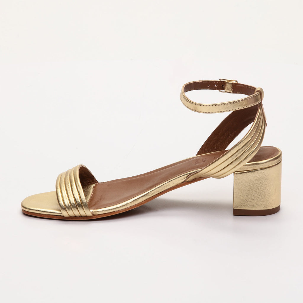 Apolina - Ely Heeled Sandals - Gold