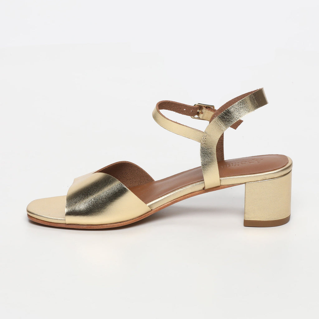Apolina - Sasha Heeled Sandals - Gold