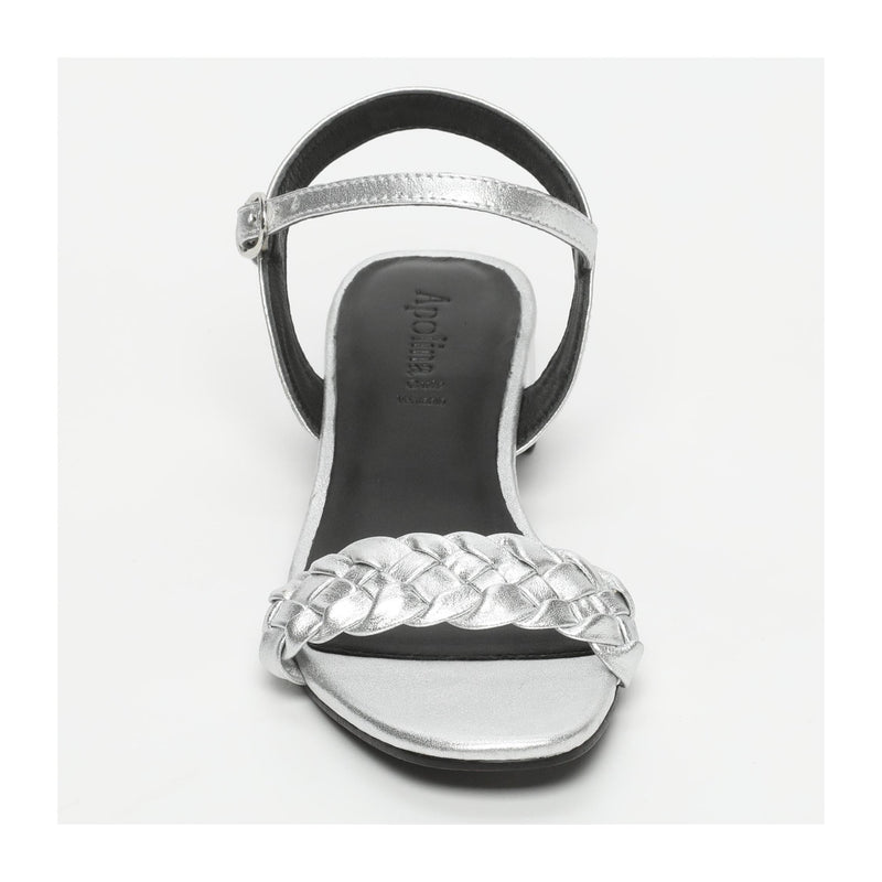 Sandalias de tacón bajo Cancún - Plata