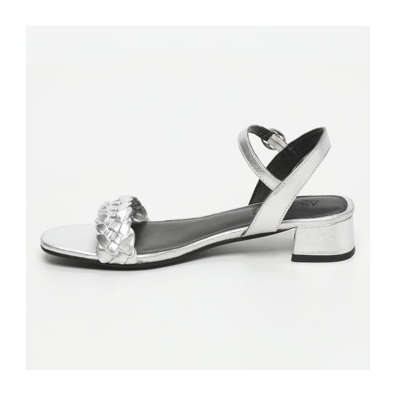 Sandalias de tacón bajo Cancún - Plata