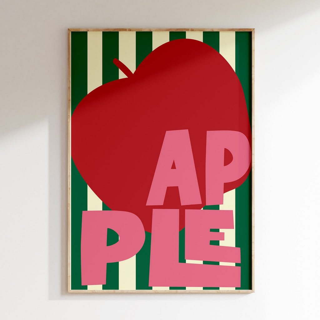 Kitchen - Affiche Apple Raye - Multi
