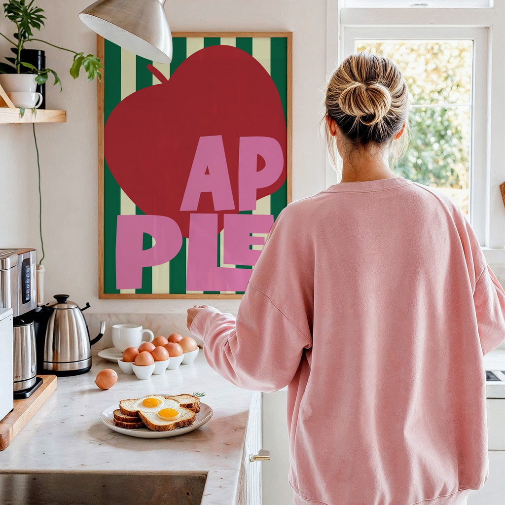 Kitchen - Affiche Apple Raye - Multi