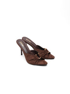 Mules Plissées April - Chocolat