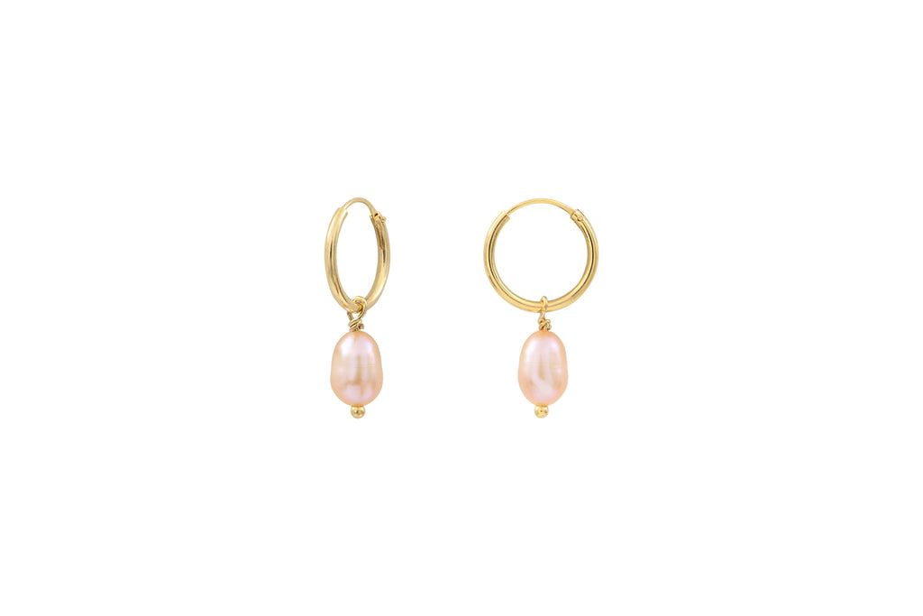 Mini Creoles Ariel Perle Rose
