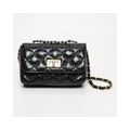 Avila Laminated Shoulder Bag - Black