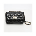 Avila Laminated Shoulder Bag - Black