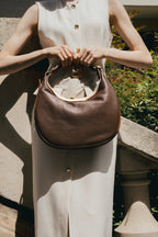 Bolso bandolera Siana - Blanco roto/Camel