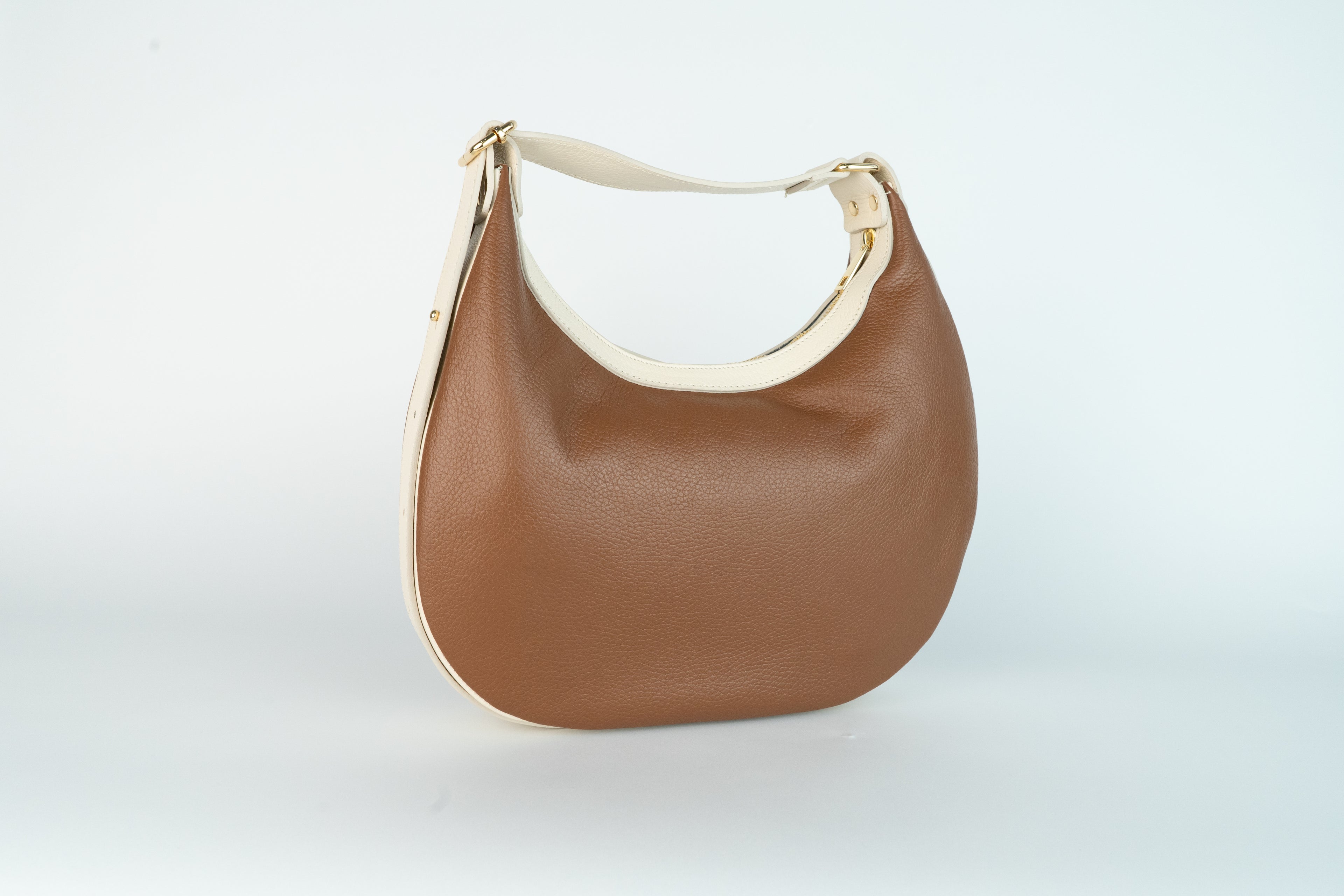 Bolso bandolera Siana - Blanco roto/Camel