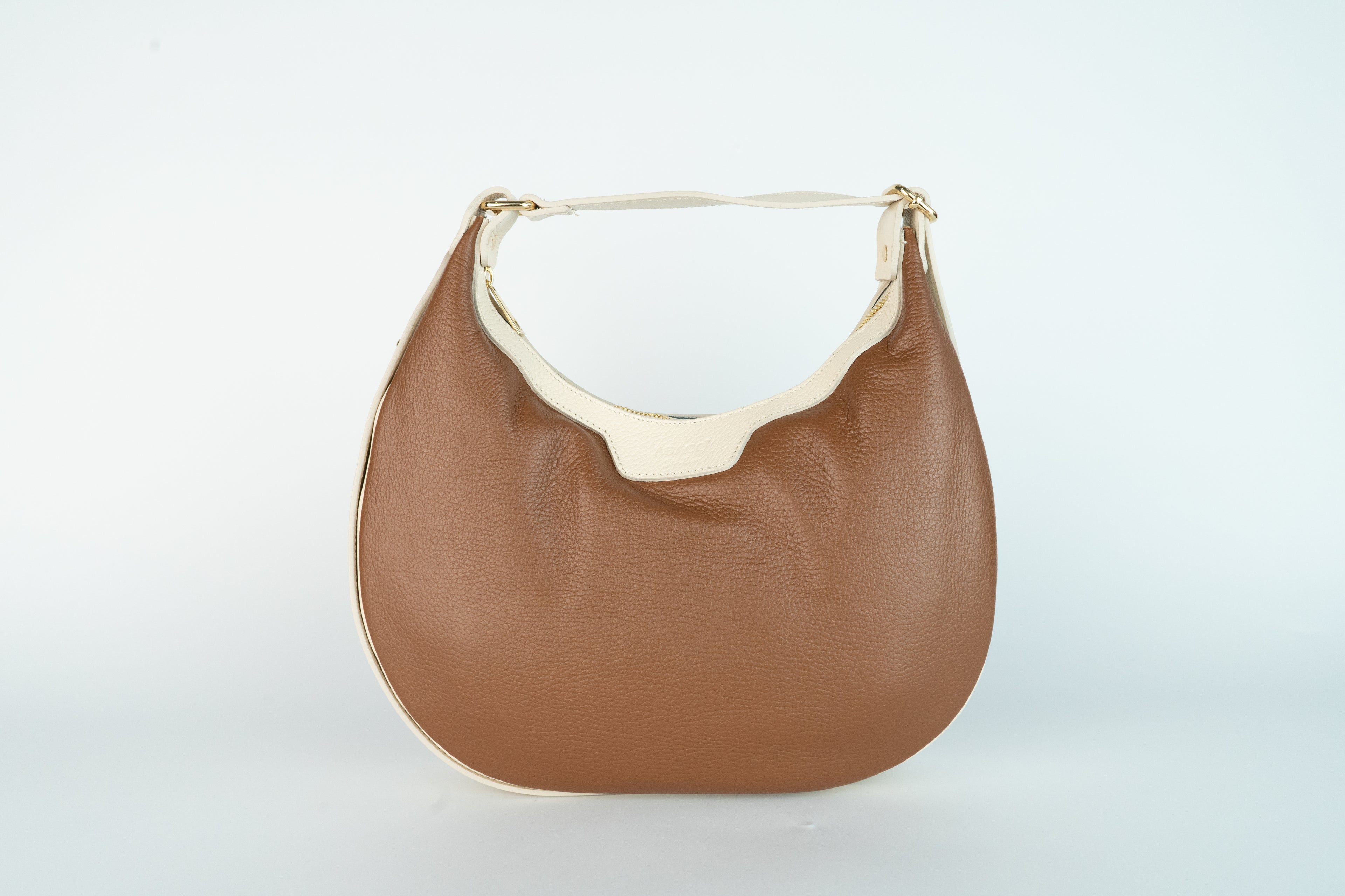 Bolso bandolera Siana - Blanco roto/Camel