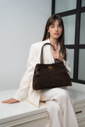 Vera Suede Shoulder Bag - Mocha
