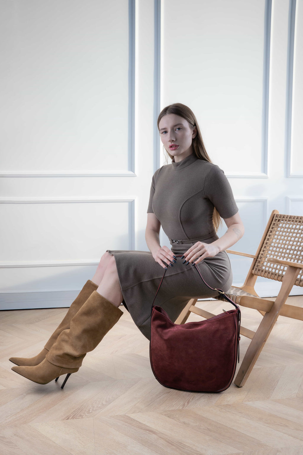 Moss Shoulder Bag - Burgundy