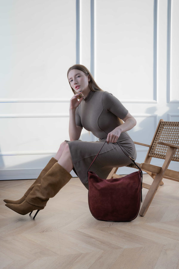 Bolso de hombro Moss - Burdeos
