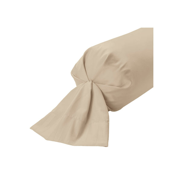 Plain Jacquard Satin - Bolster Pillowcase - Greige
