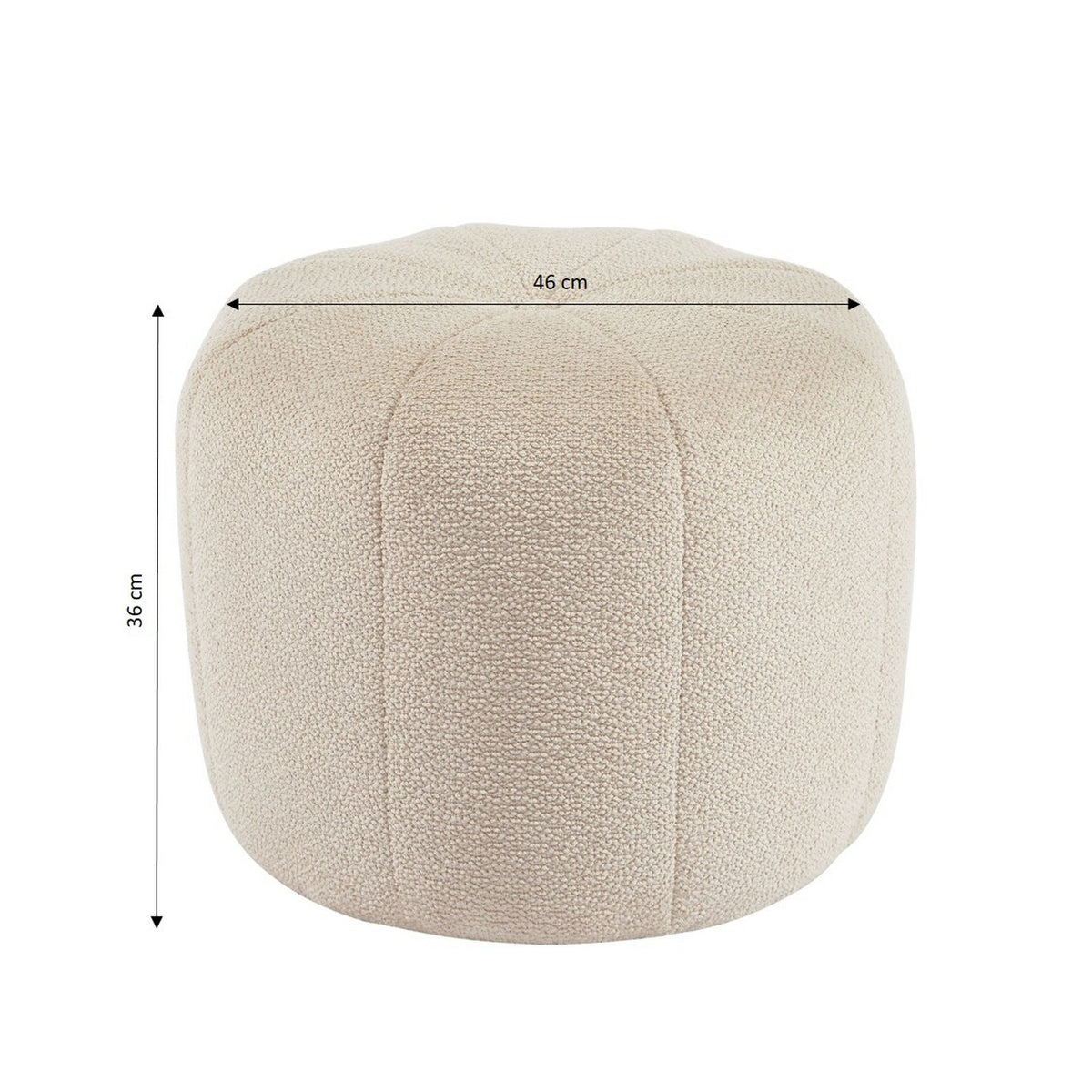 Assa - Hocker - Stoff - Beige