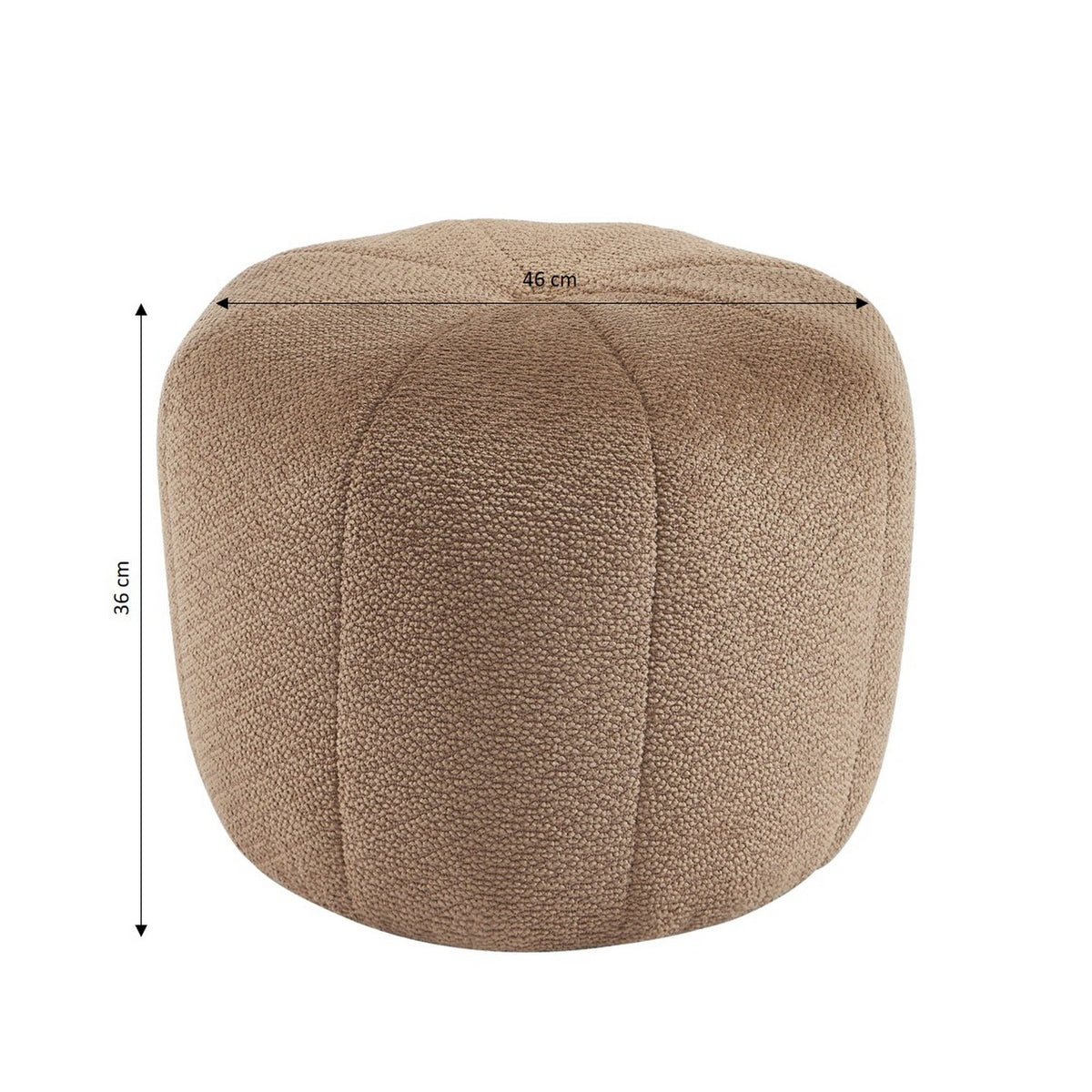 Assa - Pouf - Tissu - Marron