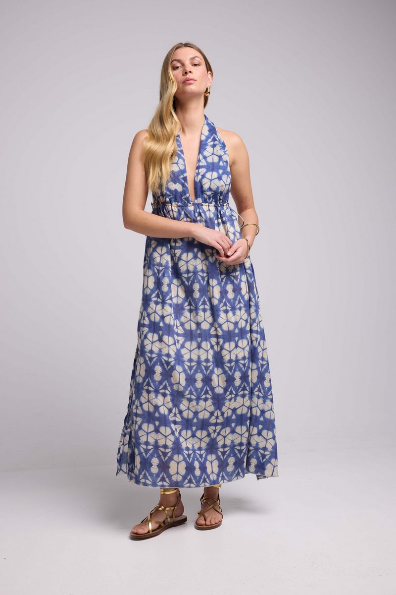 Robe Longue Sans Manche - Bleu