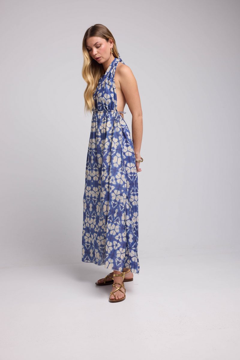 Robe Longue Sans Manche - Bleu