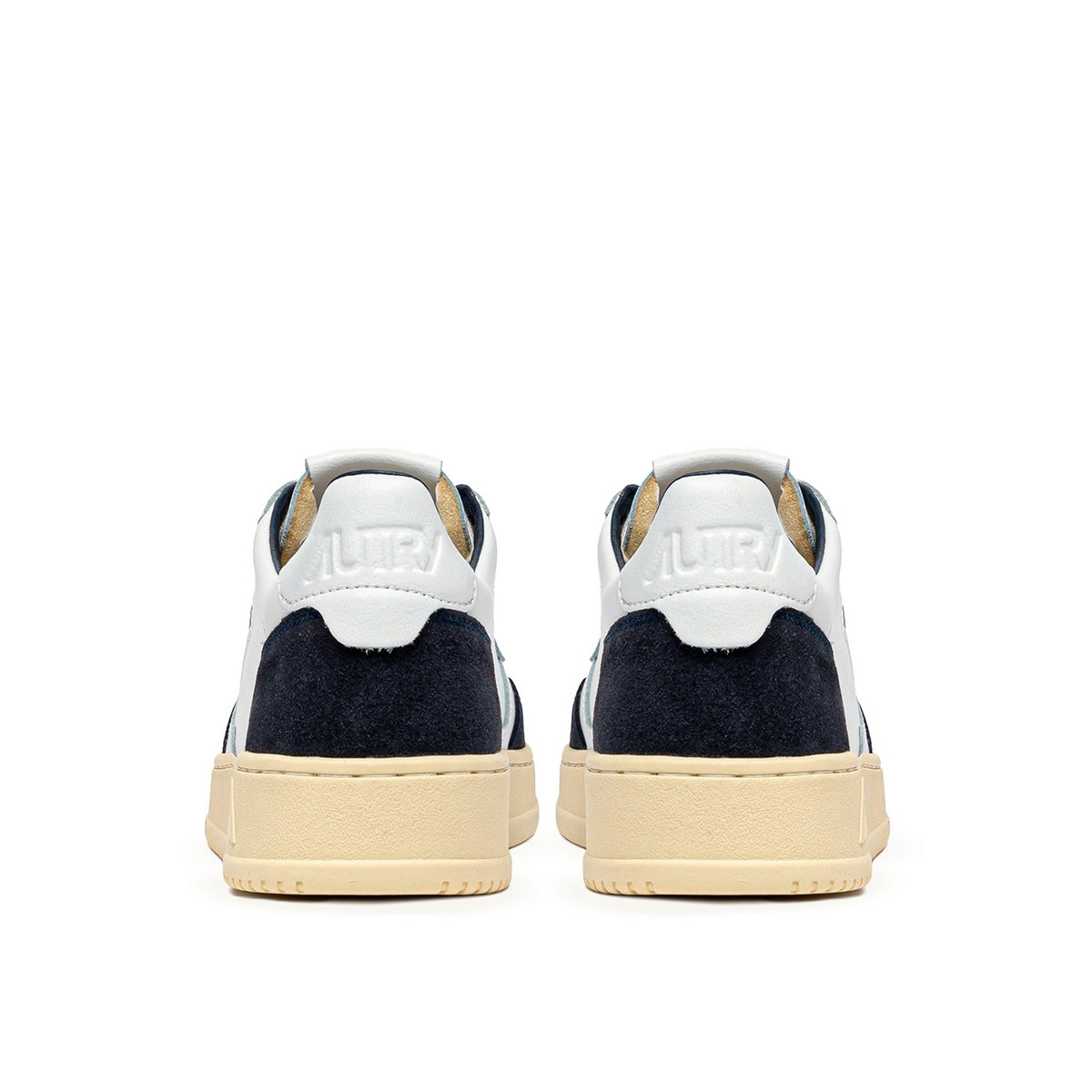Autry Medalist Leather Low White Bottle Green - Noir;Blanc