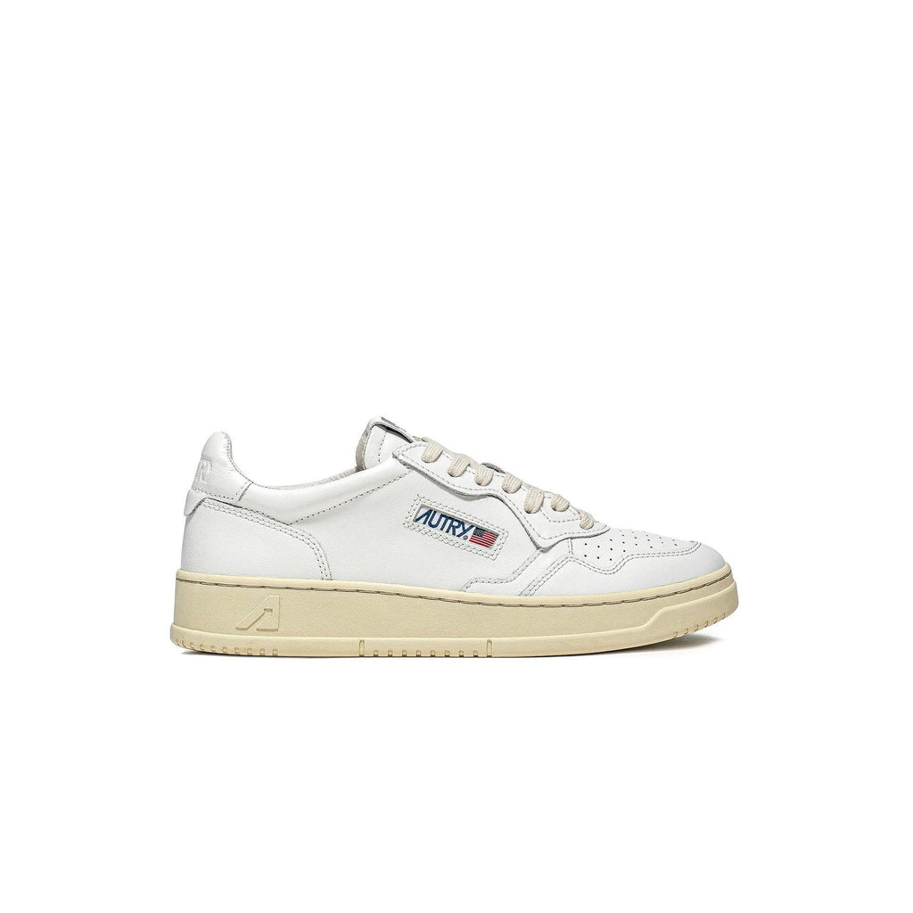 Autry Medalist Leather Low White - White