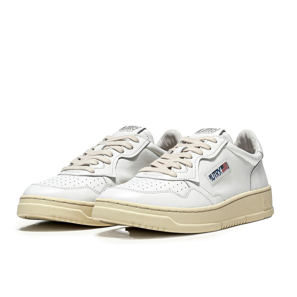 Autry Medalist Leather Low White - White