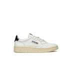 Autry Medalist Leather Low White Black - Blanc