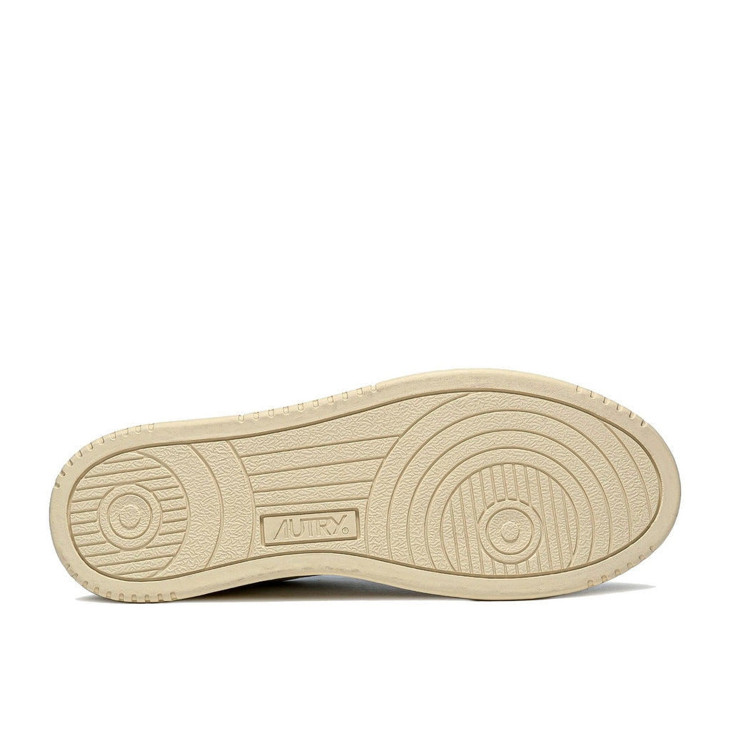 Autry Medalist Leather Low White Black - Blanc