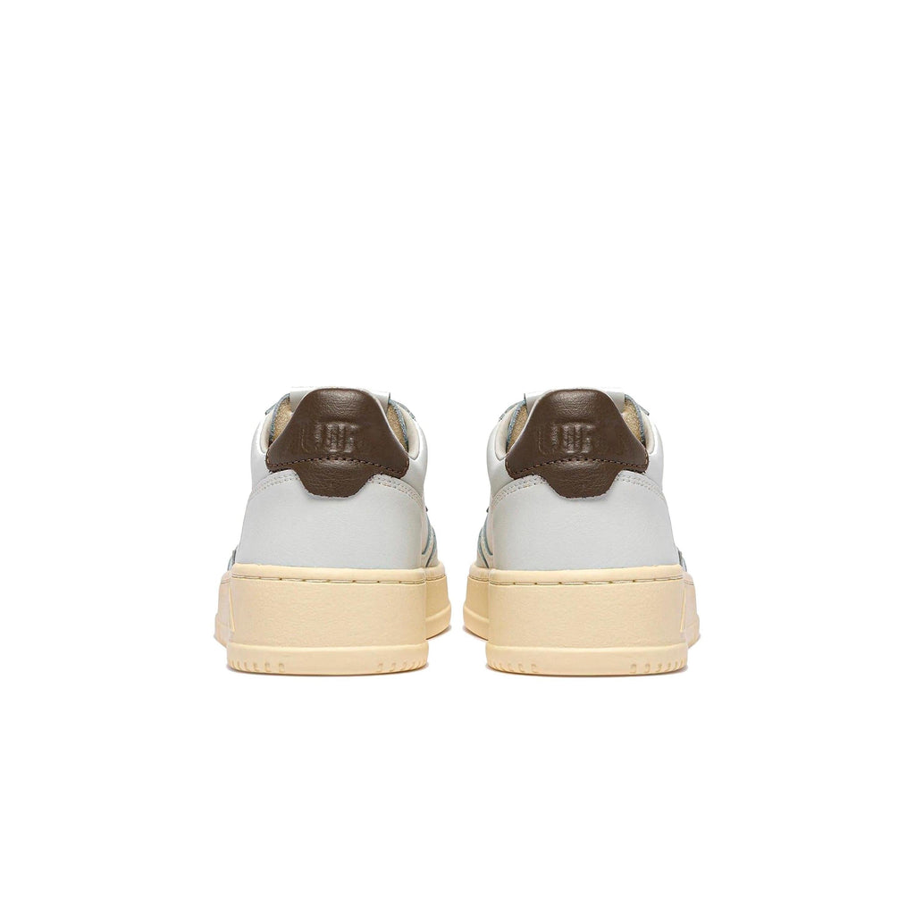 Autry Medalist Leather Low White Chocolate - Blanco