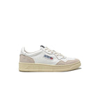 Autry Medalist Leather Low Blanco Ante Beige - Blanco