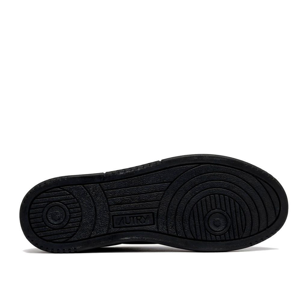 Autry Medalist Leather Low Meteorite - Noir